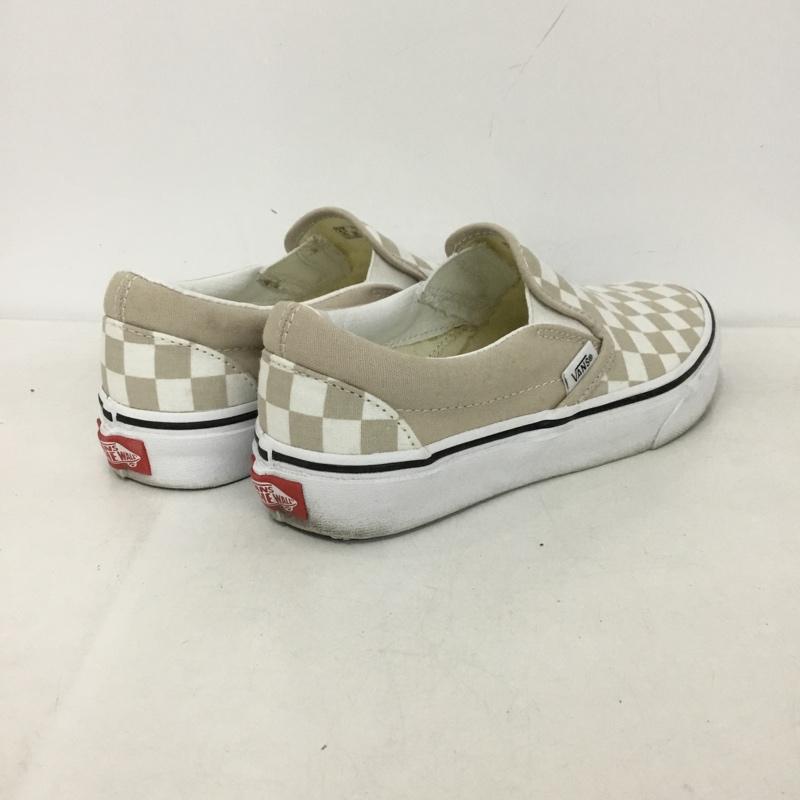 バンズ VANS スリッポン スリッポン 508731 22.5cm スニーカー 22.5cm チェック 白 / ホワイト / X ベージュ / ベージュ /  レディース USED 古着 中古 10146873