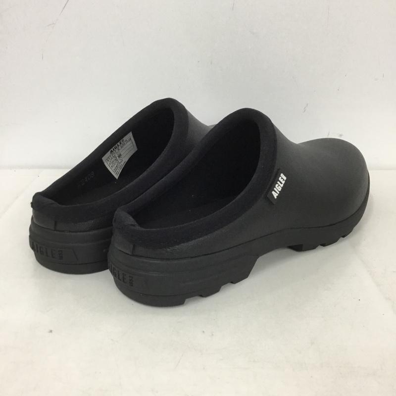 エーグル AIGLE カジュアルシューズ カジュアルシューズ ラバークロッグ ZZHNA86 レインシューズ 41 ロゴ、文字 黒 / ブラック /  メンズ USED 古着 中古 10142723