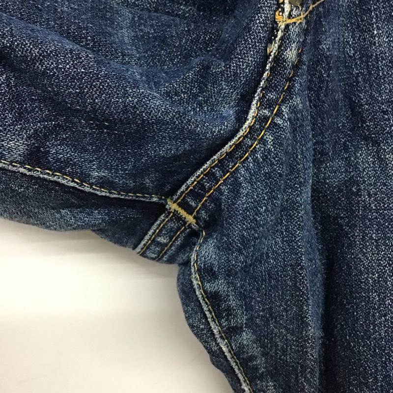 ショット schott パンツ デニム、ジーンズ デニムパンツ ワイドパンツ カジュアルパンツ ストレッチパンツ 33インチ 無地 インディゴ / インディゴ /  メンズ USED 古着 中古 10141610
