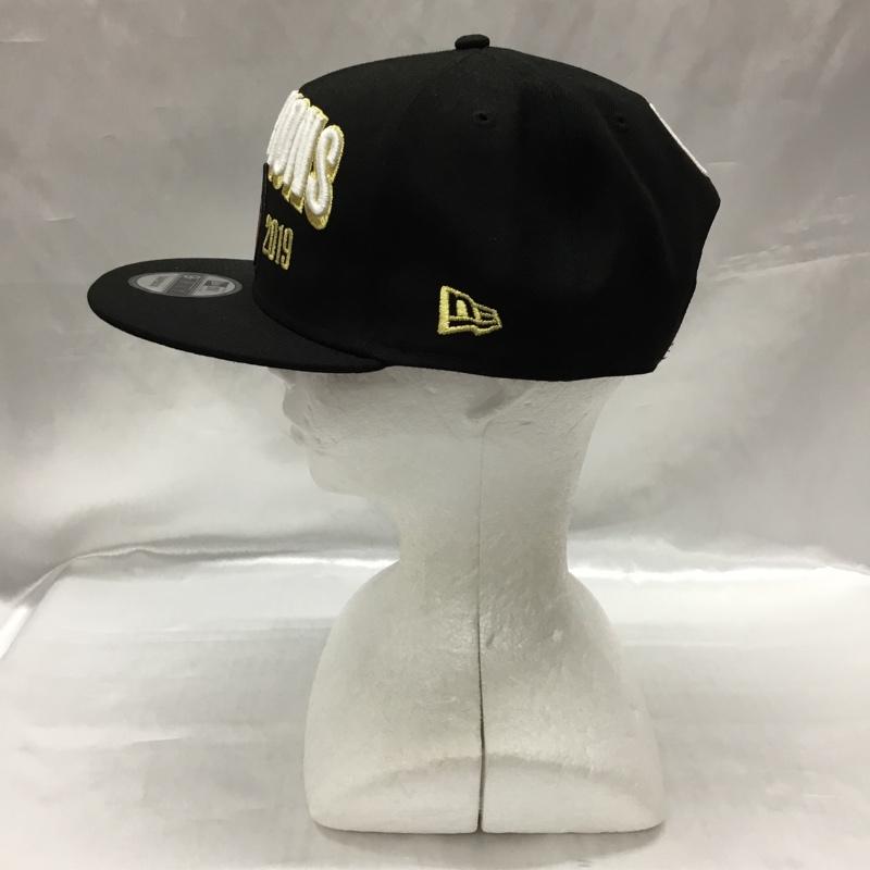 ニューエラ NEW ERA 帽子 キャップ NBA 2019 トロント ラプターズ CHAMPIONS ロゴ、文字 黒 / ブラック /  メンズ USED 古着 中古 10109172