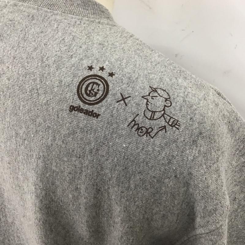 古着 USED トレーナー 長袖 スウェット 裏起毛 MORI ARTWORKS コラボ SAUNA goleador L プリント 灰 / グレー /  メンズ USED 古着 中古 10123270