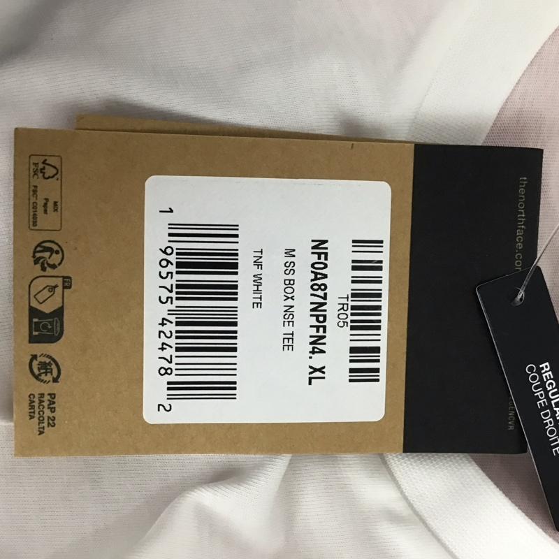 ザノースフェイス THE NORTH FACE Tシャツ 半袖 NF0A87NPFN4 XL ロゴ、文字 X プリント 白 / ホワイト / X 赤 / レッド /  メンズ USED 古着 中古 10132543