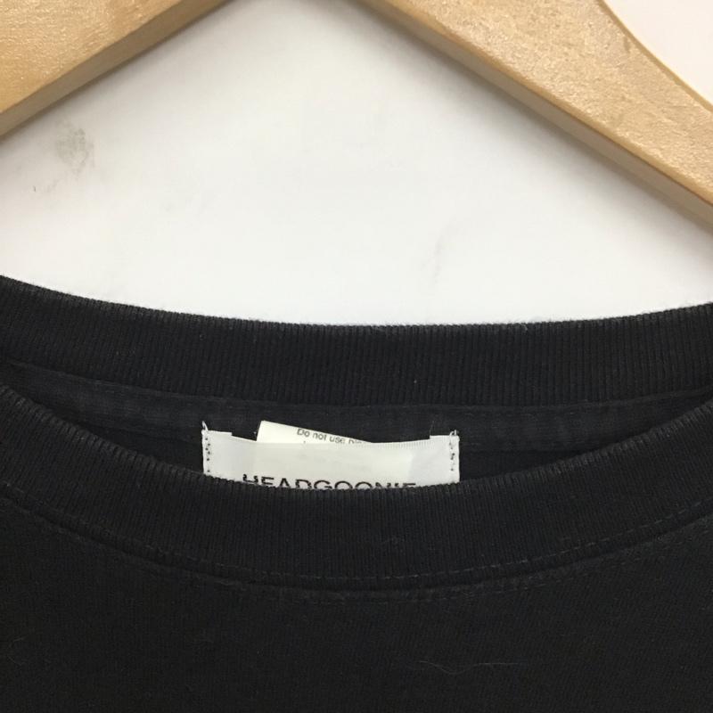 ヘッドグーニー HEADGOONIE カットソー 長袖 長袖カットソー プリントカットソー クルーネック L プリント 黒 / ブラック /  メンズ USED 古着 中古 10129287