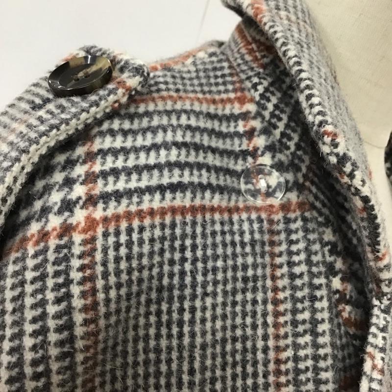 ティティーアンドコー titty&Co. コート コート一般 082-631-208 ピーコート ロングコート アウター M チェック マルチカラー / マルチカラー /  レディース USED 古着 中古 10109946