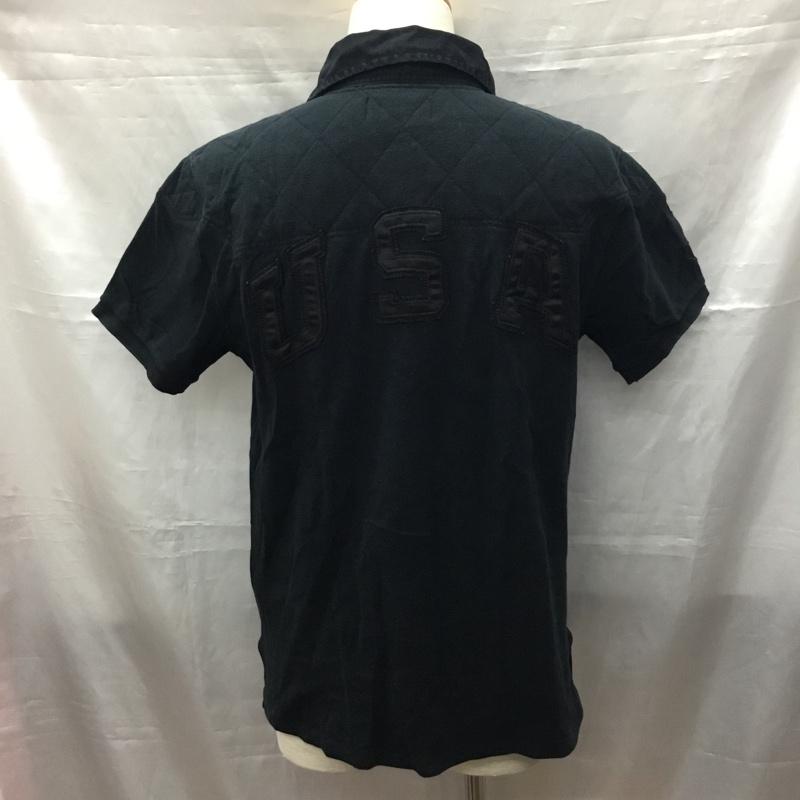 ポロバイラルフローレン Polo by RALPH LAUREN ポロシャツ 半袖 半袖ポロシャツ カラーシャツ 半袖カットソー L ロゴ、文字 黒 / ブラック /  メンズ USED 古着 中古 10115632