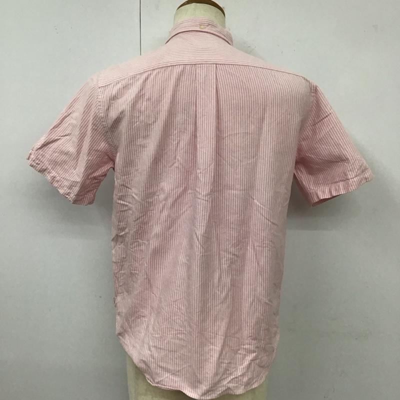 ステューシー STUSSY シャツ、ブラウス 半袖 半袖シャツ ストライプシャツ ボタンダウンシャツ M ストライプ 白 / ホワイト / X 桃 / ピンク /  メンズ USED 古着 中古 10112089