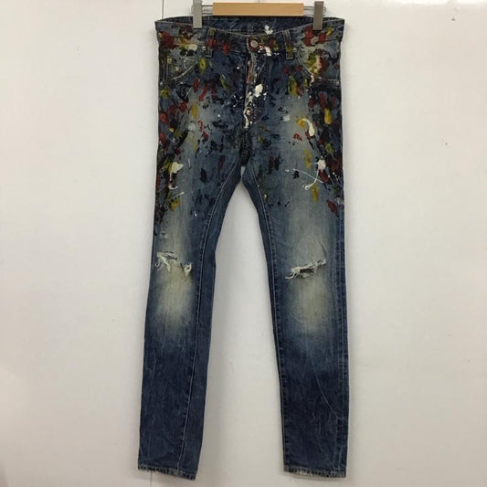 ディースクエアード DSQUARED2 パンツ デニム、ジーンズ ペイントデニムパンツ 44 プリント マルチカラー / マルチカラー /  メンズ USED 古着 中古 10117163