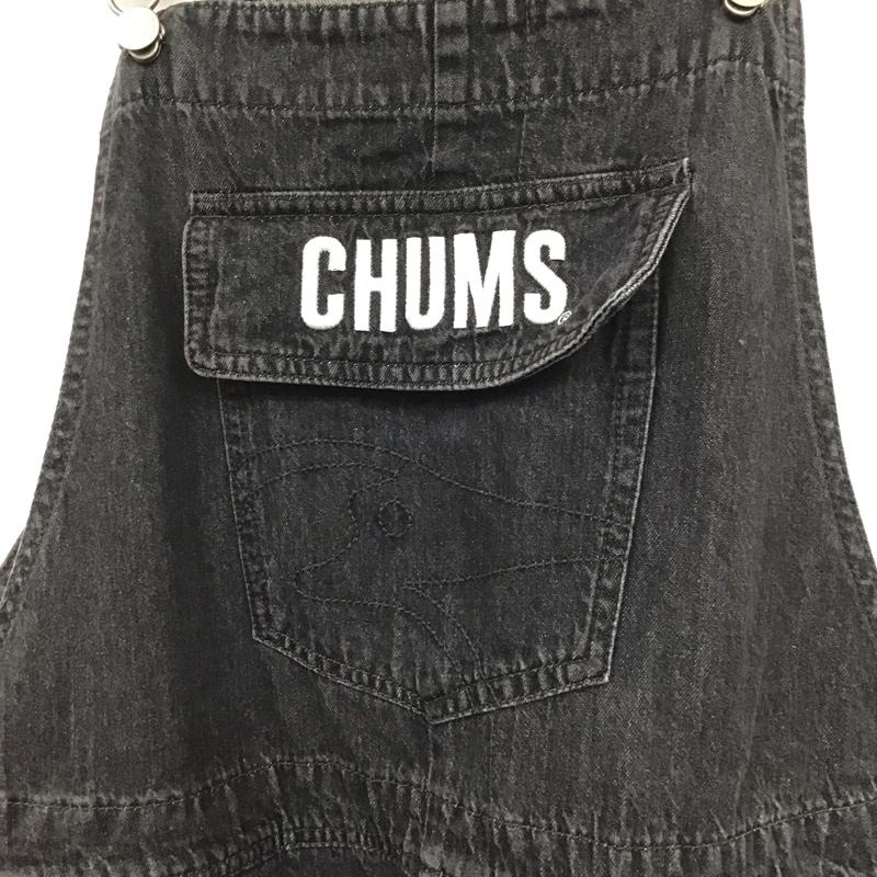 チャムス CHUMS サロペット・オーバーオール サロペット、オーバーオール CH03-1318 デニム M ロゴ、文字 黒 / ブラック /  メンズ USED 古着 中古 10138677