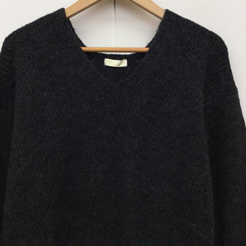アースミュージックアンドエコロジー earth music&ecology ニット、セーター 長袖 FREE 無地 ダークグレー / ダークグレー /  レディース USED 古着 中古 10142852