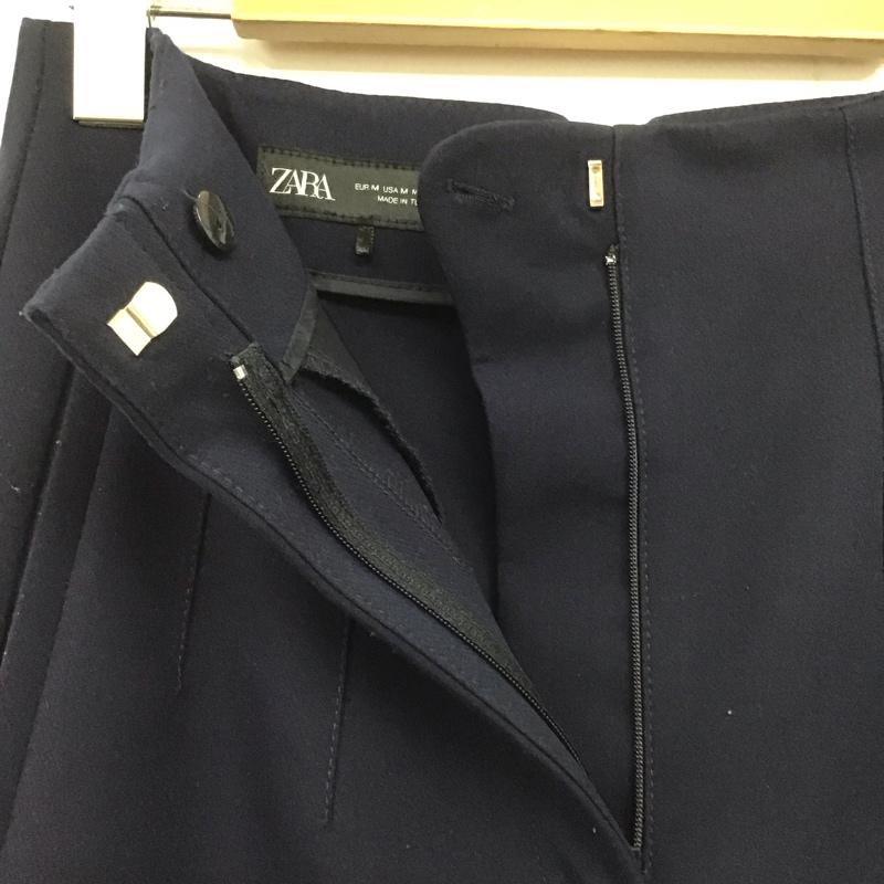 ザラ ZARA パンツ スラックス M 無地 紺 / ネイビー /  レディース USED 古着 中古 10139747