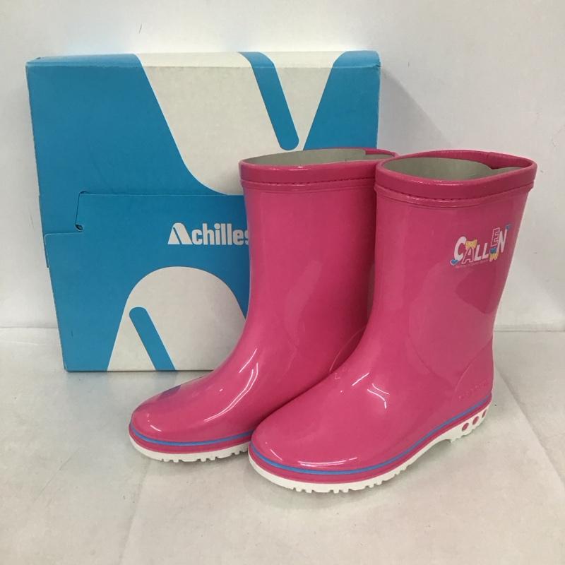 アキレス achilles シューズ シューズ OCB 0590 キッズ レインブーツ レインシューズ 長靴 箱有 19cm 19.0cm ロゴ、文字 桃 / ピンク /  ガールズ USED 古着 中古 10135349