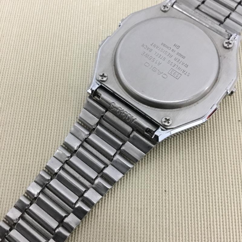 カシオ CASIO 腕時計 デジタル A158WE ロゴ、文字 銀 / シルバー /  メンズ USED 古着 中古 10146319