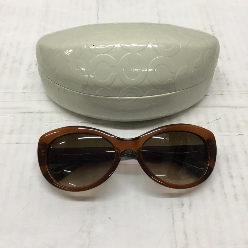 コーチ COACH めがね・サングラス サングラス 524313 HC8111 ケース付き ロゴ、文字 茶 / ブラウン / X 灰 / グレー /  レディース USED 古着 中古 10107630