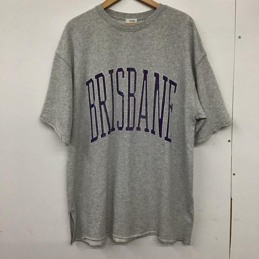 ローリーズファーム LOWRYS FARM Tシャツ 半袖 FREE プリント X ロゴ、文字 灰 / グレー /  レディース USED 古着 中古 10137213