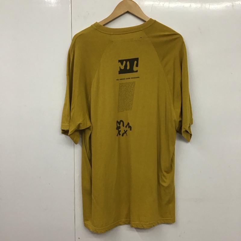ニルズ NILoS Tシャツ 半袖 半袖カットソー プリントTシャツ クルーネックカットソー 1 ロゴ、文字 黄 / イエロー /  メンズ USED 古着 中古 10131549