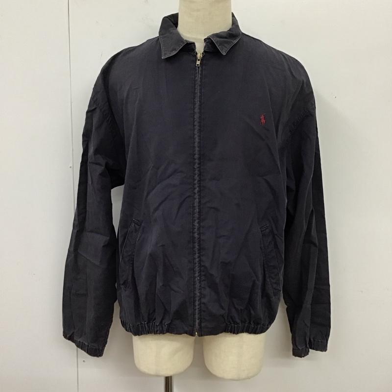 ポロバイラルフローレン Polo by RALPH LAUREN ジャケット、上着 ジャンパー、ブルゾン ジップアップジャケット ジャンパー ジャケット カジュアルジャケット アウター L ロゴ、文字 紺 / ネイビー /  メンズ USED 古着 中古 10118073