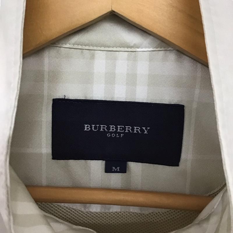 バーバリーゴルフ BURBERRY GOLF ベスト ベスト ジップアップベスト ノースリーブカットソー アウター M ロゴ、文字 アイボリー / アイボリー /  メンズ USED 古着 中古 10149146