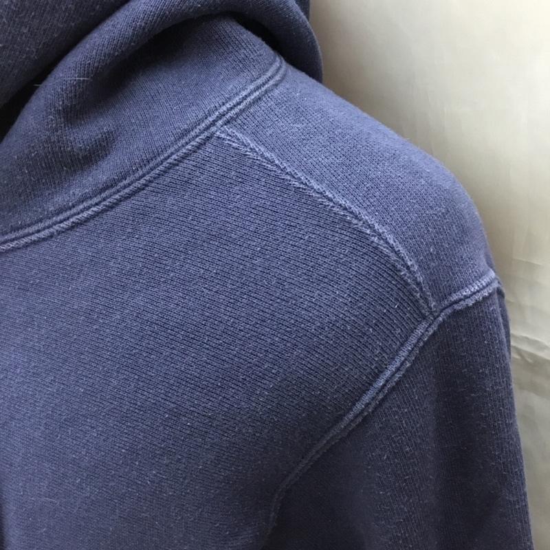 チャンピオン Champion パーカー 長袖 ジップパーカー L 無地 紺 / ネイビー /  メンズ USED 古着 中古 10113449