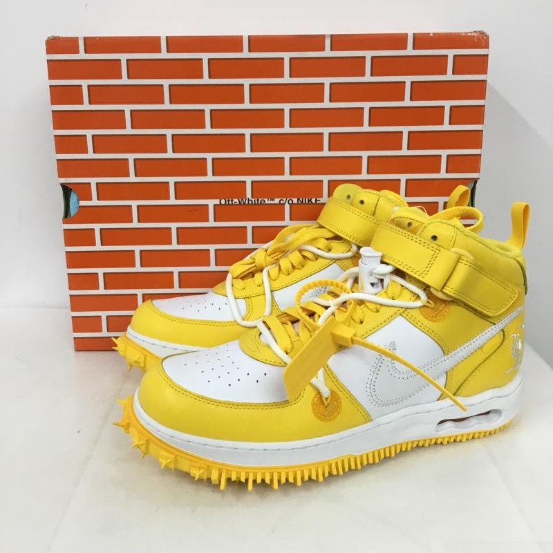ナイキ NIKE スニーカー スニーカー DR0500-101 AIR FORCE 1 MID SP LTHR OFF WHITE 28cm 箱有 28.0cm 刺繍 白 / ホワイト / X 黄 / イエロー /  メンズ USED 古着 中古 10129911
