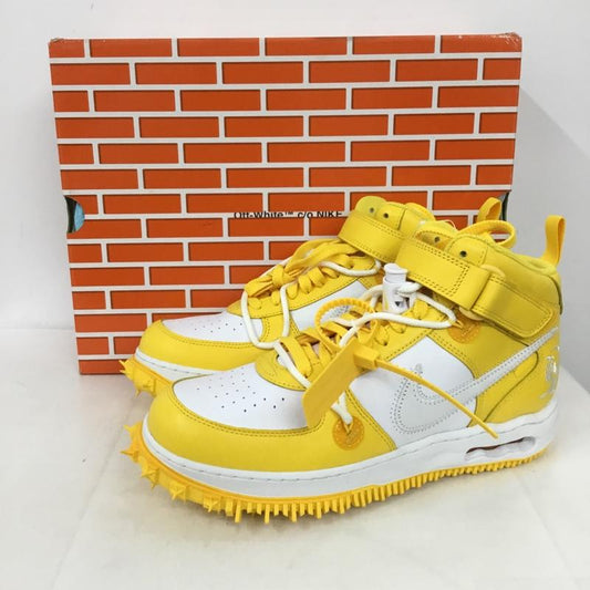 ナイキ NIKE スニーカー スニーカー DR0500-101 AIR FORCE 1 MID SP LTHR OFF WHITE 28cm 箱有 28.0cm 刺繍 白 / ホワイト / X 黄 / イエロー /  メンズ USED 古着 中古 10129911