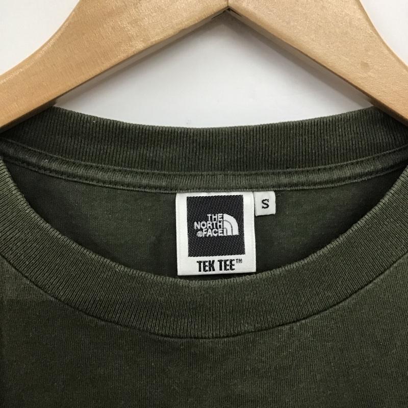 ザノースフェイス THE NORTH FACE Tシャツ 半袖 半袖カットソー プリントTシャツ クルーネックカットソー S ロゴ、文字 カーキ / カーキ /  メンズ USED 古着 中古 10145536