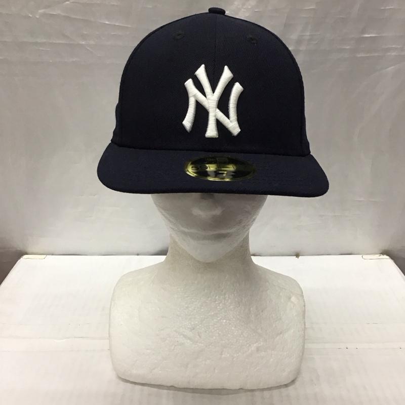 ニューエラ NEW ERA 帽子 キャップ 59FIFTY NY MLB ニューヨーク ヤンキース ロゴ、文字 紺 / ネイビー /  メンズ USED 古着 中古 10120896