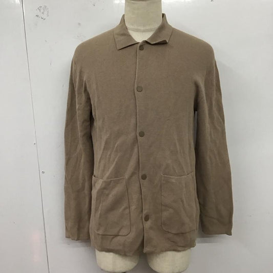 ユナイテッドアローズグリーンレーベルリラクシング UNITED ARROWS green label relaxing カーディガン 長袖 長袖カーディガン 長袖カットソー カラージャケット 前開カーディガン M 無地 ベージュ / ベージュ /  メンズ USED 古着 中古 10124491