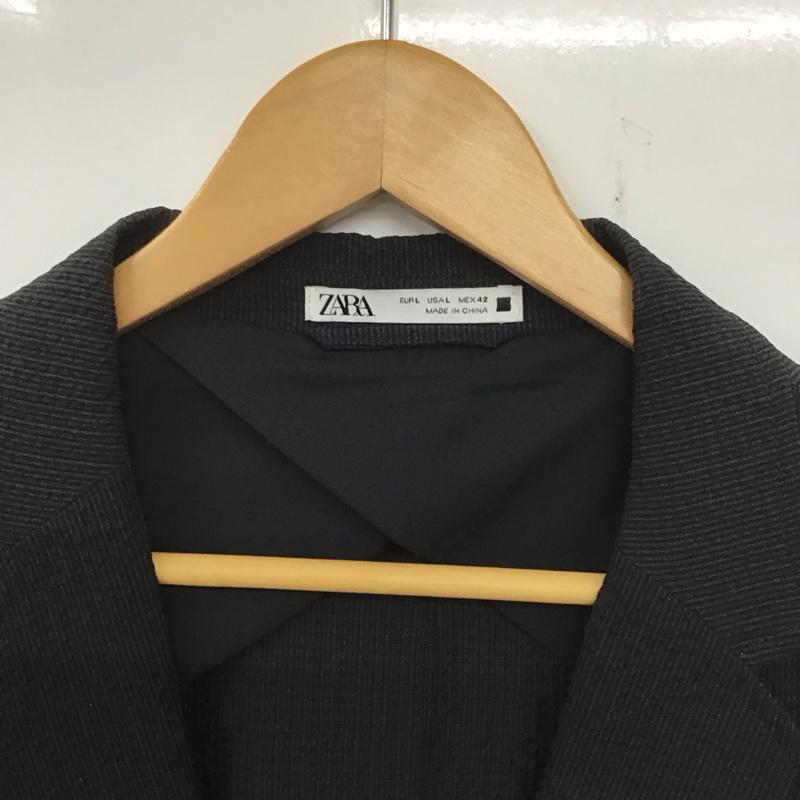 ザラ ZARA ジャケット、上着 ジャケット、ブレザー 長袖ジャケット アウター 前ボタン カラージャケット L 無地 黒 / ブラック /  メンズ USED 古着 中古 10138766