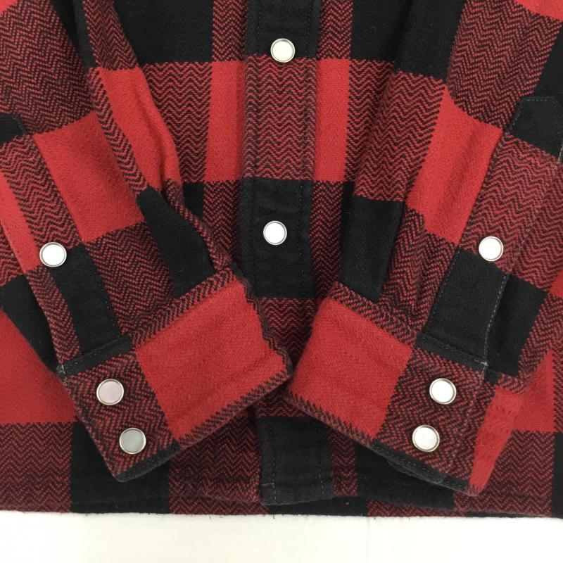 フラットヘッド The Flat Head シャツ、ブラウス 長袖 36 チェック 赤 / レッド /  メンズ USED 古着 中古 10141440