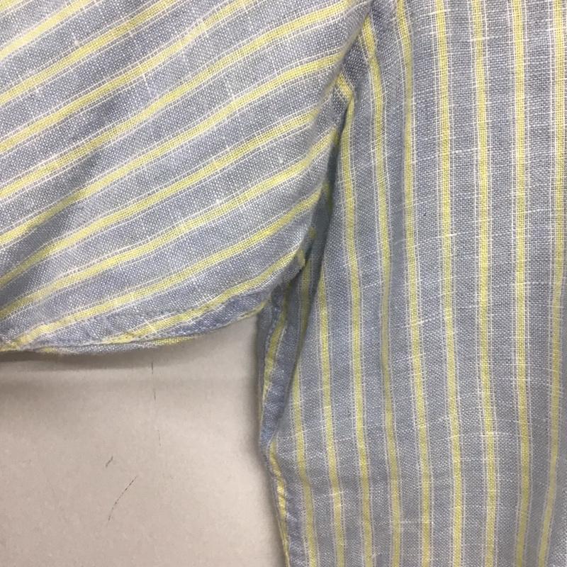 ジバンシィ GIVENCHY シャツ、ブラウス 長袖 長袖シャツ ストライプシャツ カラーシャツ ストライプ 黄 / イエロー / X 水色 / ライトブルー /  メンズ USED 古着 中古 10140692
