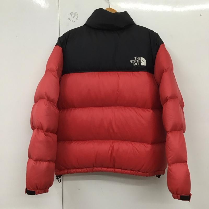 ザノースフェイス THE NORTH FACE ジャケット、上着 ジャンパー、ブルゾン ジップアップジャケット ナイロンジャケット アウター ダウンジャケット ロゴ、文字 黒 / ブラック / X 赤 / レッド /  メンズ USED 古着 中古 10129564