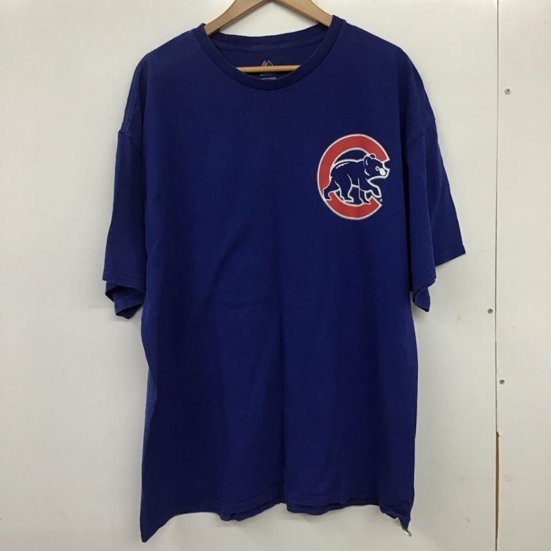 マジェスティック MAJESTIC Tシャツ 半袖 半袖カットソー プリントTシャツ クルーネックカットソー XXL プリント 青 / ブルー /  メンズ USED 古着 中古 10140521