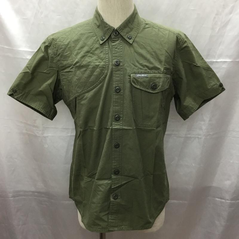 エディーバウアー Eddie Bauer シャツ、ブラウス 半袖 タグ付き ミリタリーシャツ S ロゴ、文字 カーキ / カーキ /  メンズ USED 古着 中古 10112869