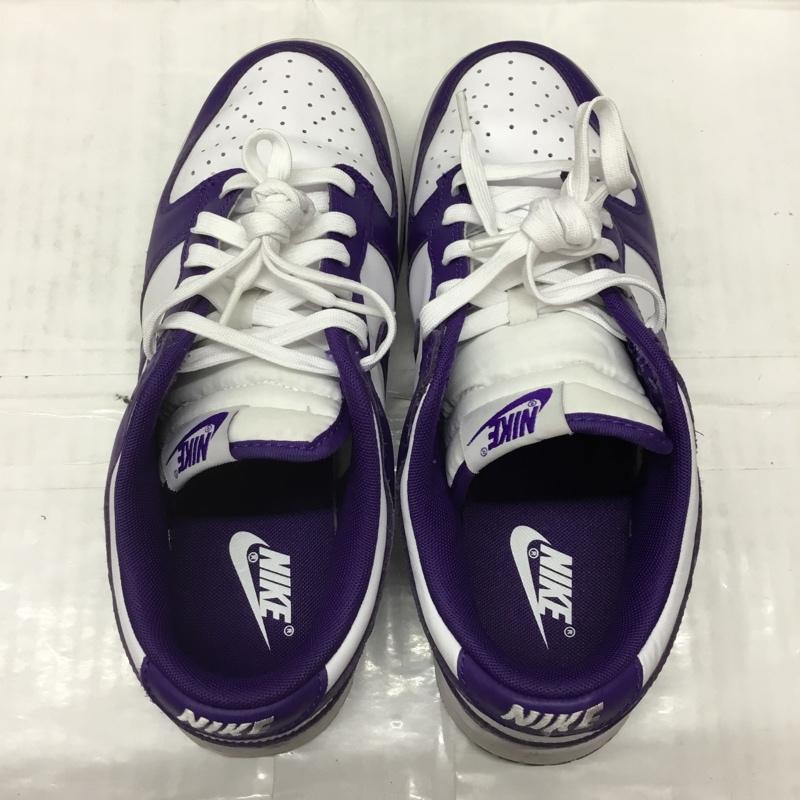 ナイキ NIKE スニーカー スニーカー DD1391 104 DUNK LOW RETRO 26.5cm 箱有 26.5cm ロゴ、文字 白 / ホワイト / X 紫 / パープル /  メンズ USED 古着 中古 10110574