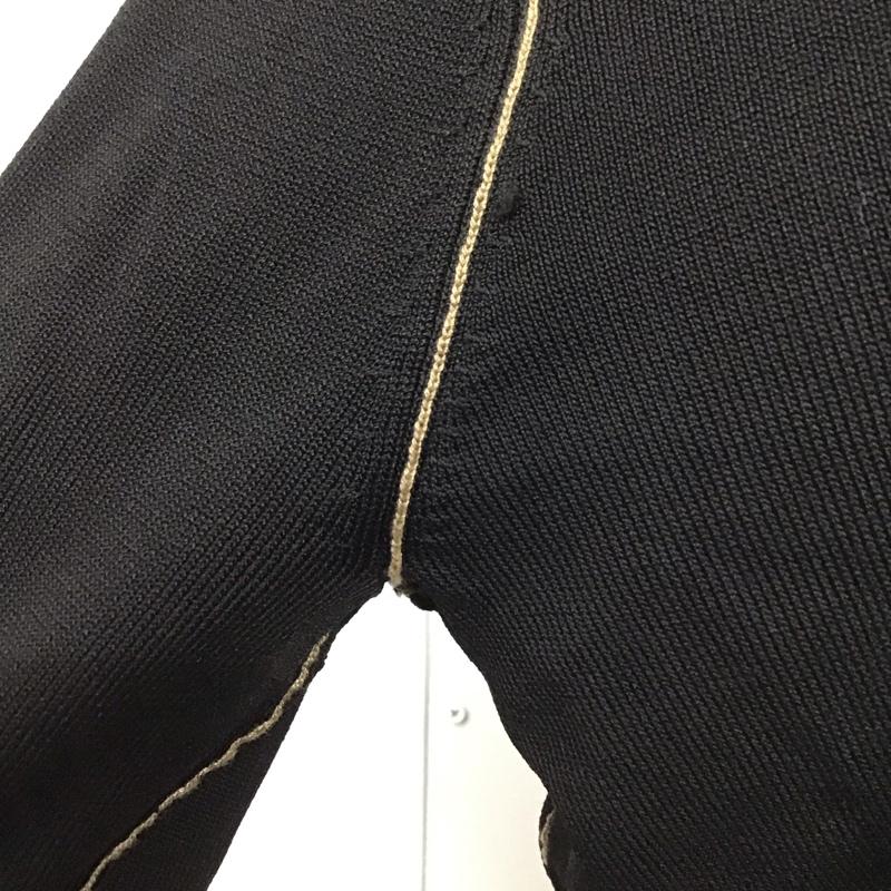 ザラ ZARA カーディガン 長袖 長袖ニットカーディガン リブニットカーディガン 前ボタン M 無地 黒 / ブラック /  レディース USED 古着 中古 10123857