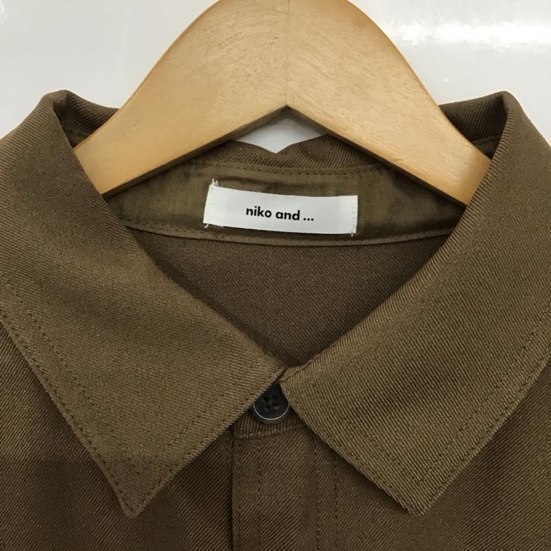 ニコアンド niko and... シャツ、ブラウス 長袖 ST95CA02SM ウーリッシュフラノCPOシャツ 無地 茶 / ブラウン /  レディース USED 古着 中古 10132788