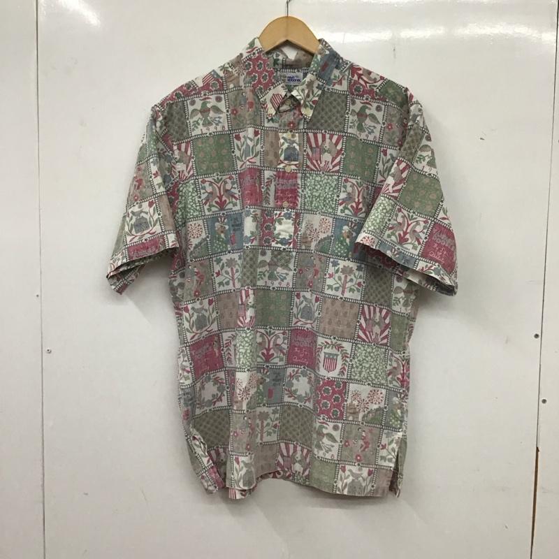 レインスプーナー reyn spooner シャツ、ブラウス 半袖 半袖シャツ プリントシャツ ポケットシャツ ボタンダウンシャツ プリント マルチカラー / マルチカラー /  メンズ USED 古着 中古 10135966