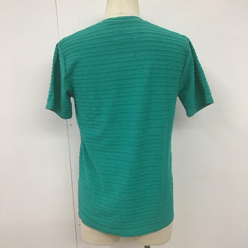 アズールバイマウジー AZUL BY MOUSSY Tシャツ 半袖 半袖カットソー 半袖Tシャツ 無地Tシャツ Vネックカットソー S 無地 緑 / グリーン /  メンズ USED 古着 中古 10107212