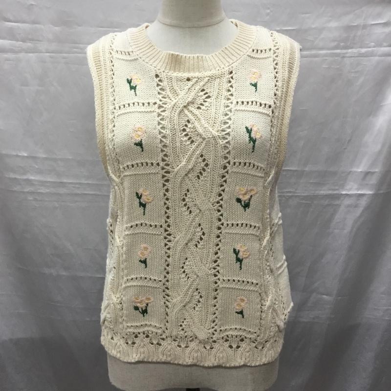 ザラ ZARA ベスト ベスト ニットベスト プルオーバー M 花柄 マルチカラー / マルチカラー /  レディース USED 古着 中古 10115796