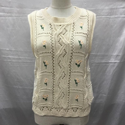 ザラ ZARA ベスト ベスト ニットベスト プルオーバー M 花柄 マルチカラー / マルチカラー /  レディース USED 古着 中古 10115796