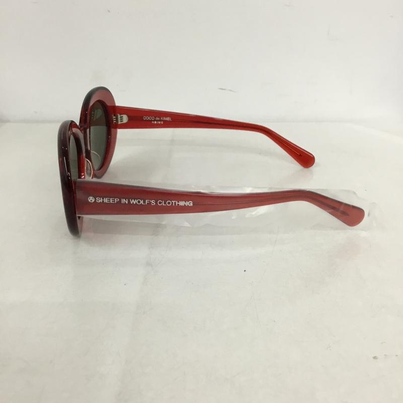 ASIWC ASIWC めがね・サングラス サングラス COCO DE KIMEL ケース付き ロゴ、文字 赤 / レッド / X 黒 / ブラック /  レディース USED 古着 中古 10145509