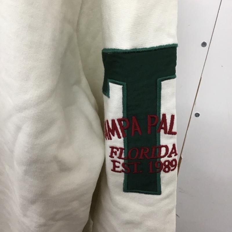 ザラ ZARA トレーナー 長袖 1165/547/710 SUDADERA VARSITY L ロゴ、文字 白 / ホワイト /  レディース USED 古着 中古 10124034