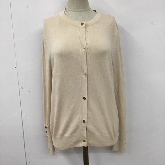 ザラ ZARA カーディガン 長袖 M 無地 ベージュ / ベージュ /  レディース USED 古着 中古 10124890
