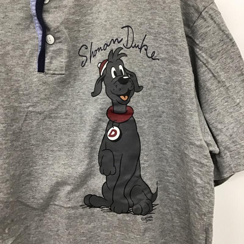 ショーナンボー Shonanbo Tシャツ 半袖 半袖カットソー 無地Tシャツ ヘンリーネックカットソー XL プリント 灰 / グレー /  メンズ USED 古着 中古 10136092