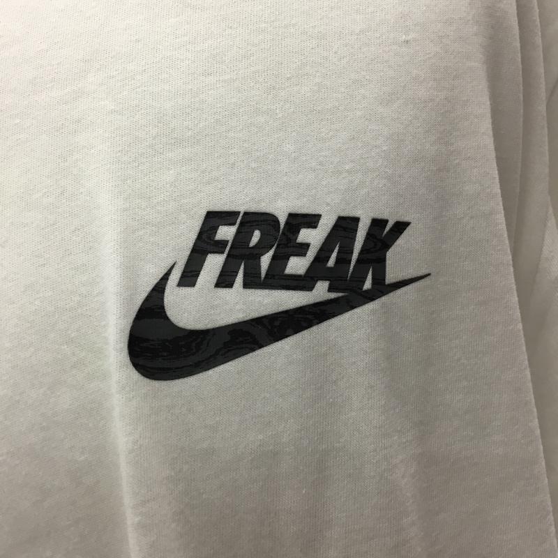 ナイキ NIKE Tシャツ 長袖 DN2943-100 GADFフリークプレミアム LSTシャツ タグ付き バックプリント XXL ロゴ、文字 白 / ホワイト /  メンズ USED 古着 中古 10121258