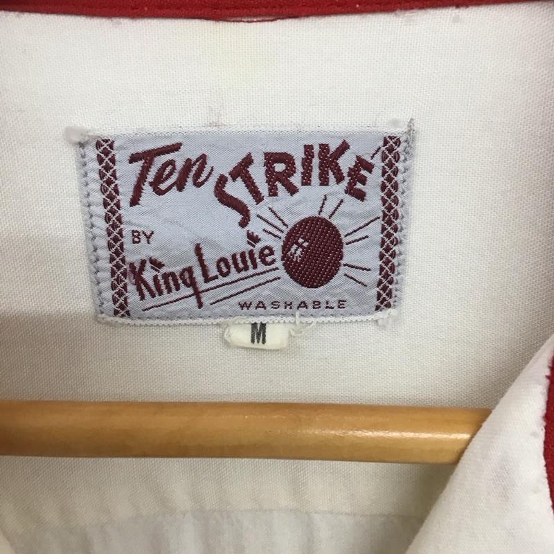 キングルイ King Louie シャツ、ブラウス 半袖 ボーリングシャツ 半袖シャツ 古着 ヴィンテージ 50S M ロゴ、文字 白 / ホワイト / X 赤 / レッド /  メンズ USED 古着 中古 10135487