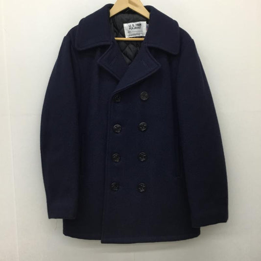 ショット schott コート コート一般 U.S.740N PEA JACKET 38 無地 紺 / ネイビー /  メンズ USED 古着 中古 10140000