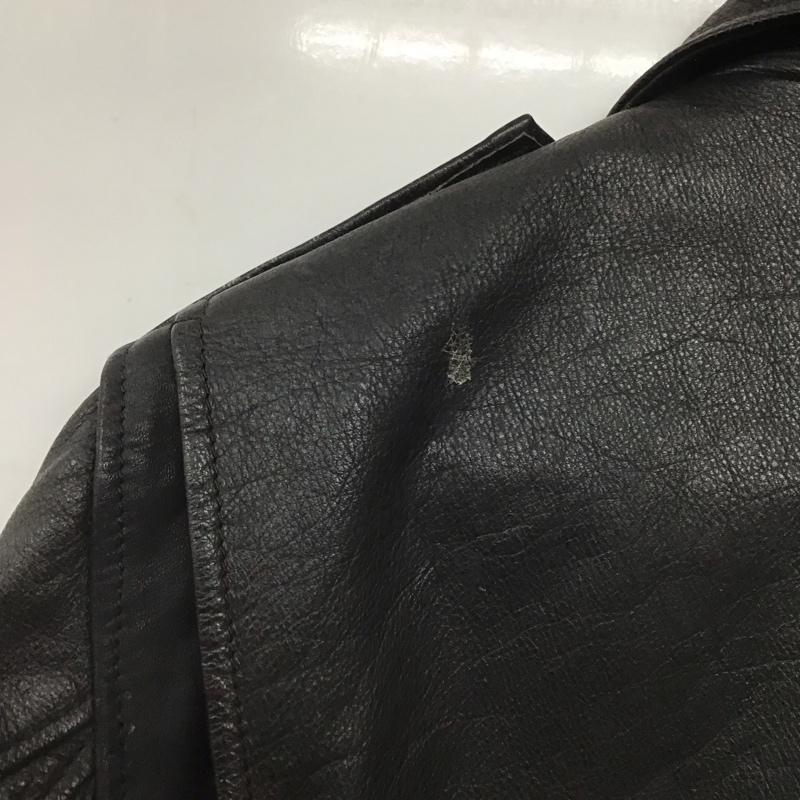 古着 USED ジャケット、上着 レザージャケット 牛革 M 無地 黒 / ブラック /  メンズ USED 古着 中古 10145206