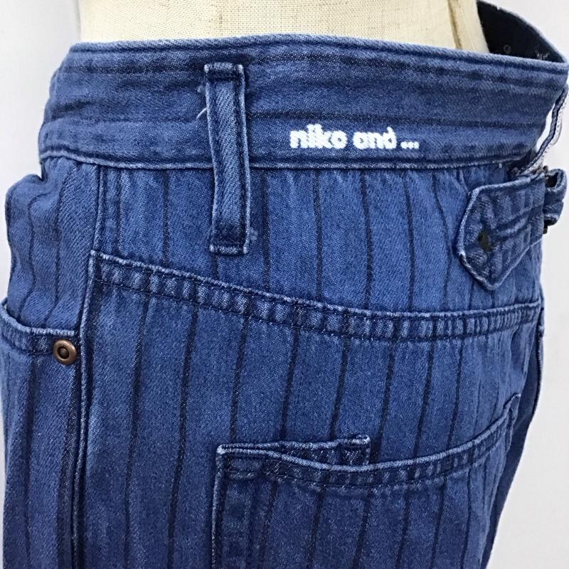 ニコアンド niko and... ボトムス ボトムス M ストライプ インディゴ / インディゴ /  レディース USED 古着 中古 10120509