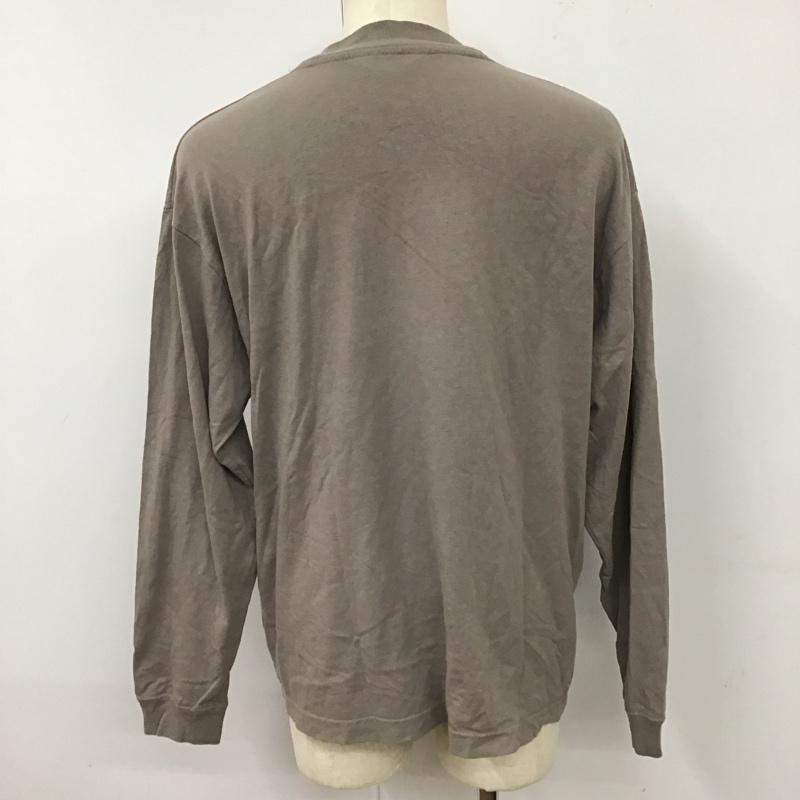 ペニーズ PENNEY S Tシャツ 長袖 112-04-0327 SHIPS別注 FOX ロゴ ワッペン ソリッド モックネック ロンT L ワンポイント 灰 / グレー /  メンズ USED 古着 中古 10118335